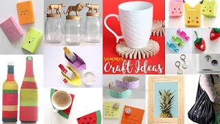 22 Cool Summer Craft Ideas  DIY Projects For Summer  Handcraft [upl. by Sitoeht]