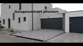 Garageneinfahrt Pflastern  Pflastersteine verlegen [upl. by Dronski]