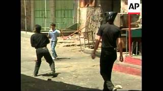 Stone throwing by Palestinian youths [upl. by Egreog90]