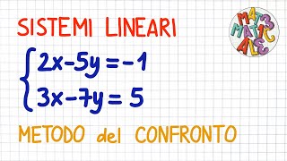 SISTEMI LINEARI  METODO del CONFRONTO  SL30 [upl. by Arturo392]