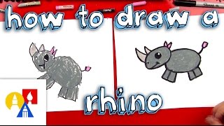 How To Draw A Cartoon Rhino [upl. by Yaakov]