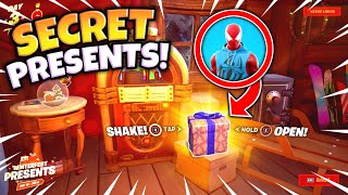 10 SECRET PRESENTS and ITEMS in Fortnite Winterfest [upl. by Nirrek]