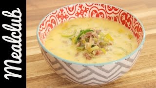 KäseLauchSuppe mit Hackfleisch  MealClub [upl. by Tiny]