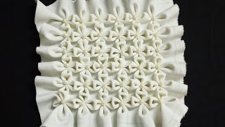 Smocking Tutorial  Flower Pattern [upl. by Odlonyer]