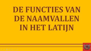 functies van de naamvallen in het Latijn [upl. by Notsae]