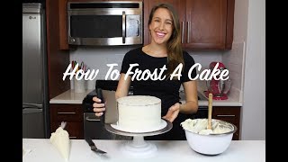 How To Frost A Cake  A Beginners Guide  CHELSWEETS [upl. by Alita]