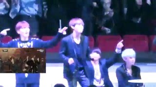 BTS amp TTS ft Exo Reaction to Bigbang MAMA 2015 Fancams Part 1 [upl. by Nilhtac]