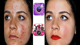 Beauty Face amp Face makeup Tutorial youcam perfect amp youcam makeup Photo Editor [upl. by Aliuqahs]