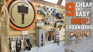 9 Cheap And Easy Shop Organizers  Super Simple HOW TO [upl. by Erbe]