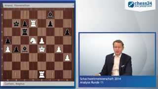 SchachWM 2014 Carlsen vs Anand Analyse Runde 11 [upl. by Akehsay]