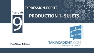 9eme annéeFRANCAISexpression écriteproduction 1 sujets2 [upl. by Klarrisa]