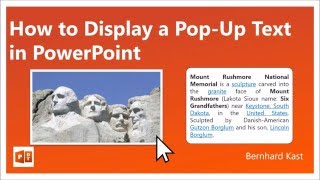 How to Display a Popup Text in PowerPoint [upl. by Castara933]