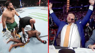 UFC 271 Commentator Booth Reactions [upl. by Landri]