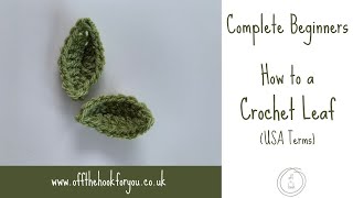 Easy Crochet Leaf  Beginners [upl. by Asiulairam400]