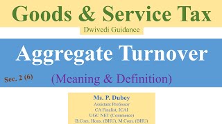 GST  aggregate turnover  meaning amp definition  goods and service tax  aggregate turnover formula [upl. by Truk]