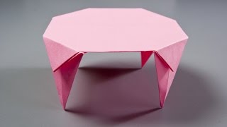 How to make a paper table  Origami table [upl. by Schiro259]