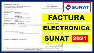 Cómo emitir una Factura Electrónica 2021  Sunat [upl. by Akenahc]