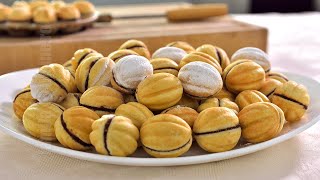 Nuci umplute  Walnut Shaped Cookies CC Eng Sub  JamilaCuisine [upl. by Ayerf205]