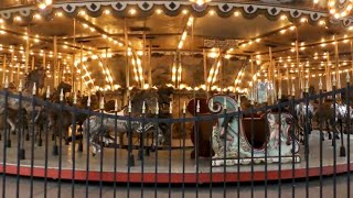 Carousel Merry Go Round Attraction Lights On Full OffRide at Griffith Park Los Angeles California [upl. by Sirred]