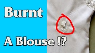 How to Repair Ironing Burn Hole on a Blouse [upl. by Cyn443]