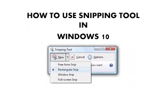 How to Use Snipping Tool in Microsoft Windows 10 Tutorial [upl. by Eedrahs]