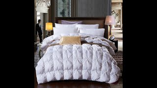 Egyptian Cotton Cover Goose Down Duvet Insert [upl. by Cerys]