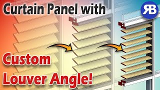 Revit Snippet Create Louver Curtain Panels with custom Angle Parameter [upl. by Eidaj]