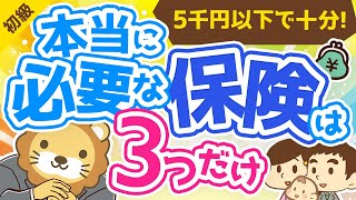 第133回【5000円以上は払いすぎ？】本当に必要なおすすめの保険3選【お金の勉強 初級編】 [upl. by Gonta]