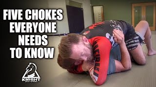 5 Chokes Everyone Needs to Know well Fiveish anyway  JiuJitsu Fundamentals [upl. by Raval]