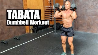 FullBody TABATA Dumbbell Workout [upl. by Irakab7]