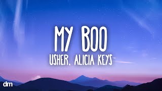 USHER Alicia Keys  My Boo Lyrics [upl. by Eelrebmyk]