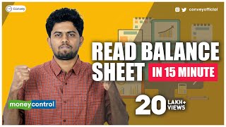 How to Read Balance Sheet on Moneycontrol Hindi Part 1 [upl. by Nahallac]