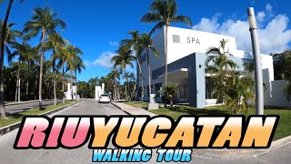 RIU YUCATAN Hotel Walking Tour  Playacar  Playa del Carmen  Mexico 4k [upl. by Eibo]