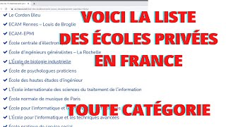 CAMPUS FRANCE 🇫🇷 LISTE DE TOUS LES ÉTABLISSEMENTS SUPÉRIEURS PRIVÉS EN FRANCEDETAIL EXPLICATION [upl. by Marciano]