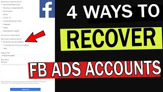 4 Easy Ways to Recover a Disabled or Suspended Facebook Ad Account 2022 Guide [upl. by Seravaj]