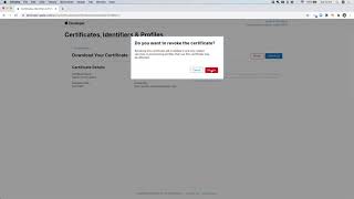 How to revoke a certificate in the Apple Developer Program [upl. by Nosreip]