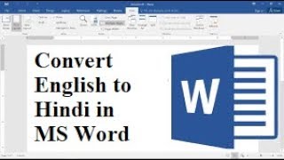 Convert English to Hindi in MS Word [upl. by Arlyn572]