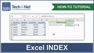 How to use the INDEX function in Excel [upl. by Kare]