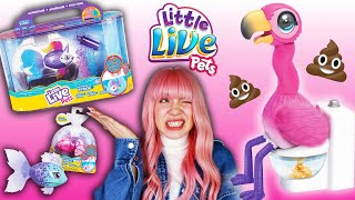 PŁYWAJĄCE RYBKI 🐠 FLAMINGO KTÓRY ROBI KUPKĘ 🦩💩 Little Live Pets [upl. by Htebirol]