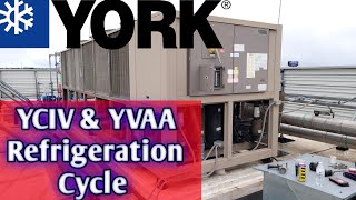 York Chiller Refrigeration Cycle  YCIV amp YVAA AC [upl. by Hax76]