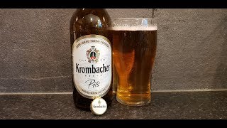 Krombacher Pils By Krombacher Brauerei  German Bier Review [upl. by Kellda]