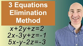 Solving Systems of 3 Equations Elimination [upl. by Germann]