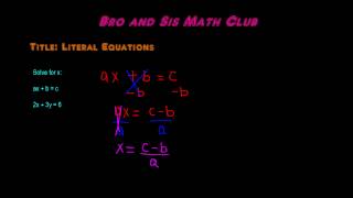 How to Solve LITERAL EQUATIONS  ALGEBRA 1 [upl. by Beare]