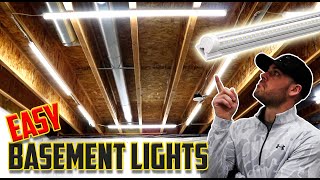 Quick amp Easy DIY LED Fixtures  Basement Garage or Attic [upl. by Stickney723]