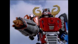 Super DriveMax Megazord First Fight  Operation Overdrive  Power Rangers Official [upl. by Malin]