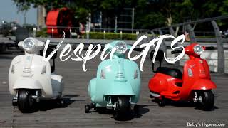 Vespa GTS Mini Electric Rideon Kids Scooter [upl. by Rufford]