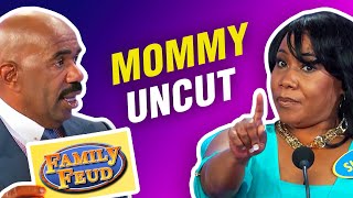 MOMMY UNCUT Steve Harvey says quotI QUITquot on Family Feud [upl. by Retrak]