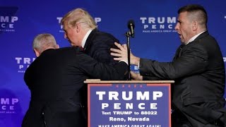 Donald Trump rushed off stage during rally in Nevada [upl. by Atinreb]