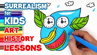 SURREALISM FOR KIDS  MODERN ART HISTORY LESSONS WHO IS SALVADOR DALI [upl. by Aicilak]