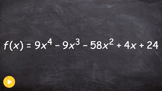 How to use the rational zero test to determine all possible rational zeros [upl. by Eremehc]